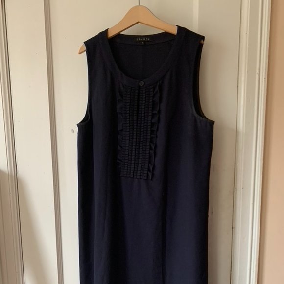 Theory Fidelia Poet ruffled front shift dress - Picture 1 of 6